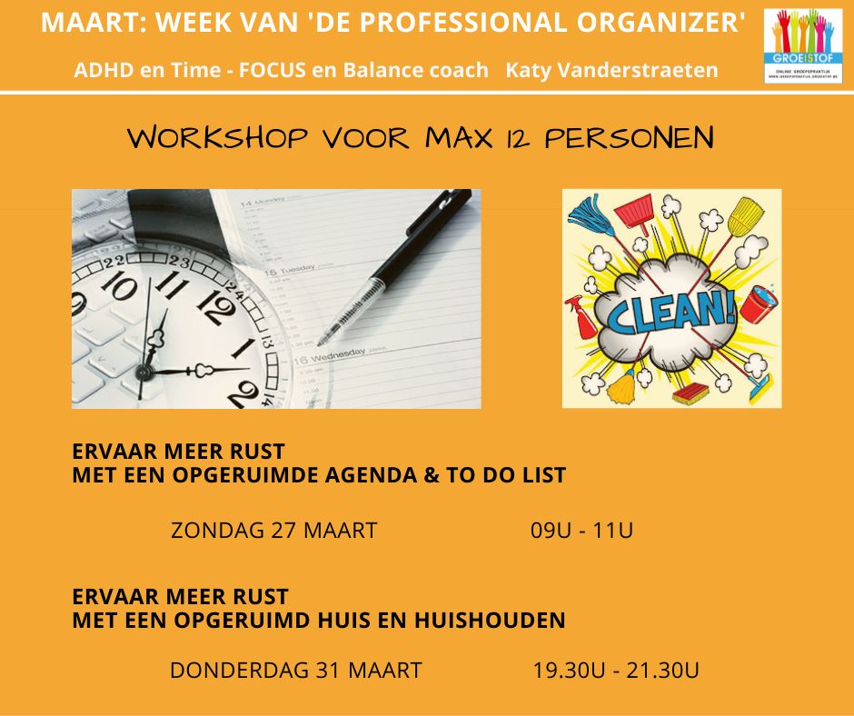 professional organizer : week prof orga agenda en huis